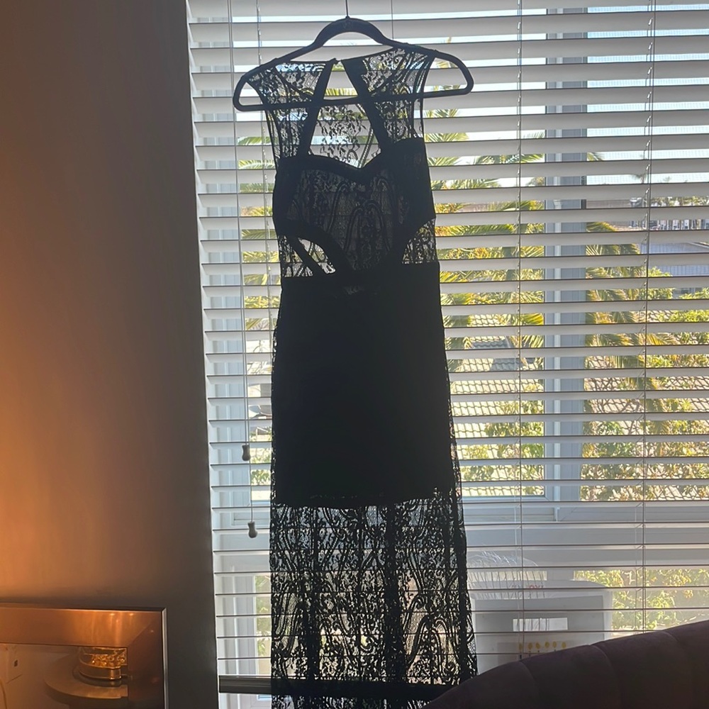 Black Lace Summer Gown